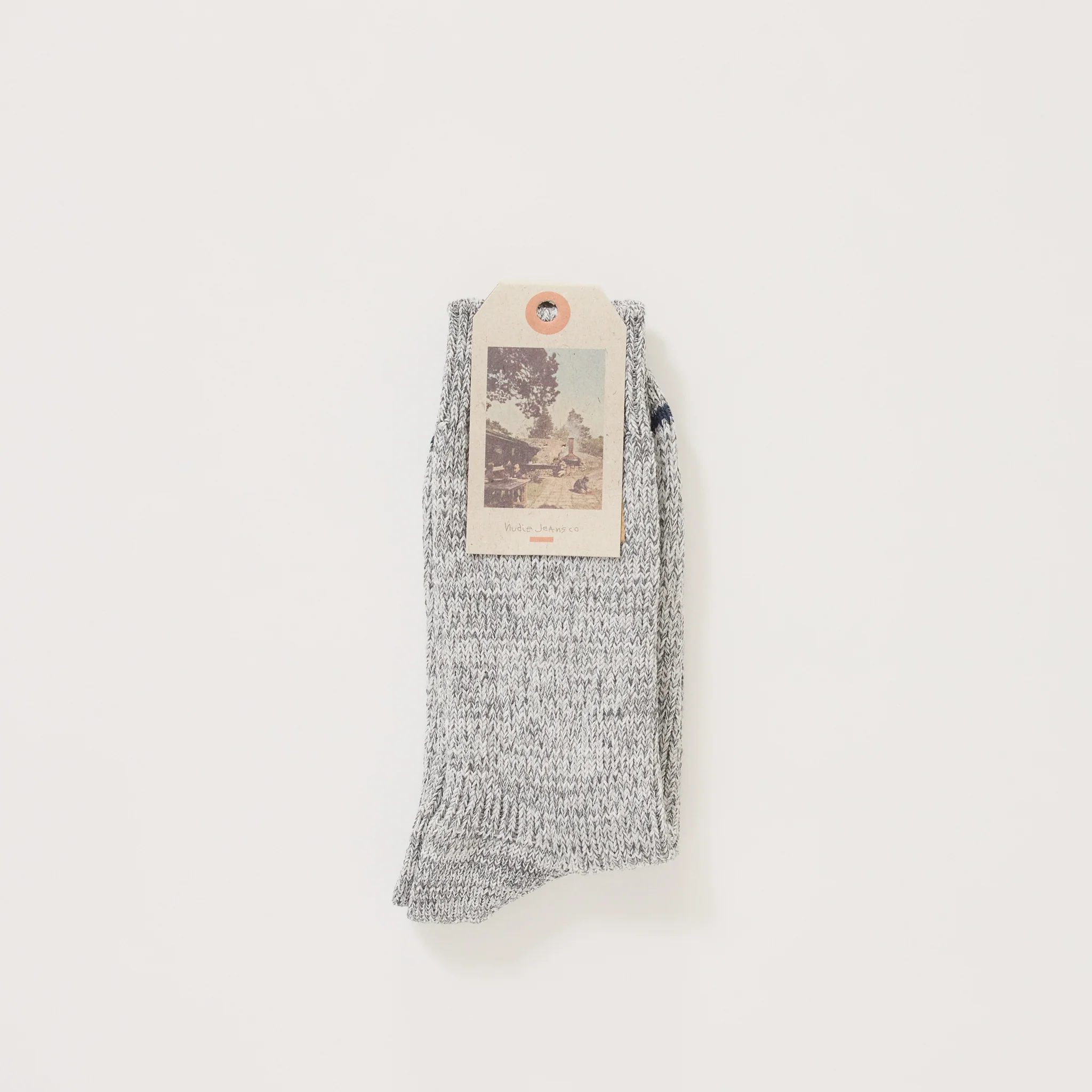 Women Chunky Socks Grey Melange - Image 2