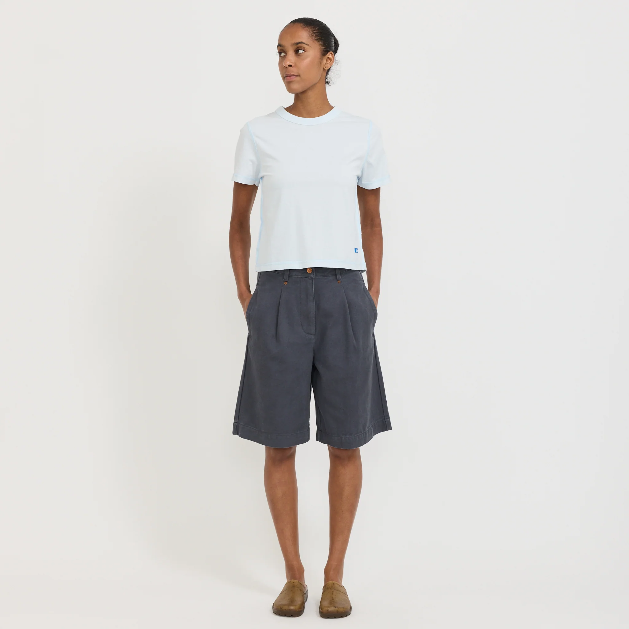Womens Chino Short Charcoal - Image 2