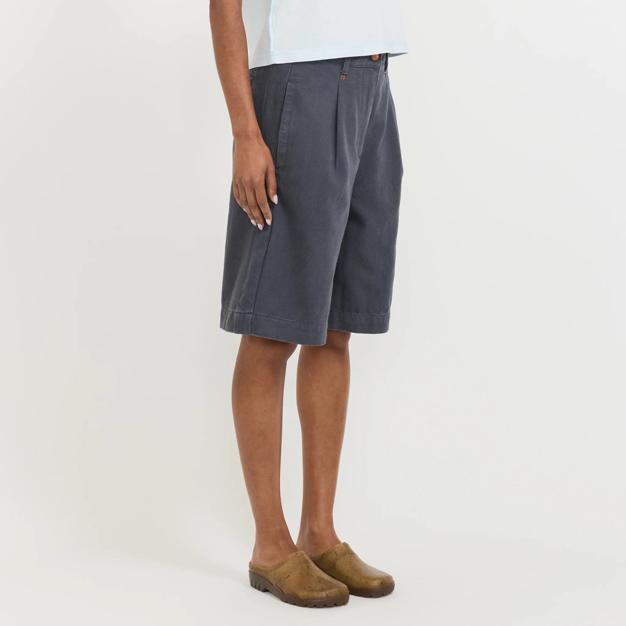 Womens Chino Short Charcoal - Image 3