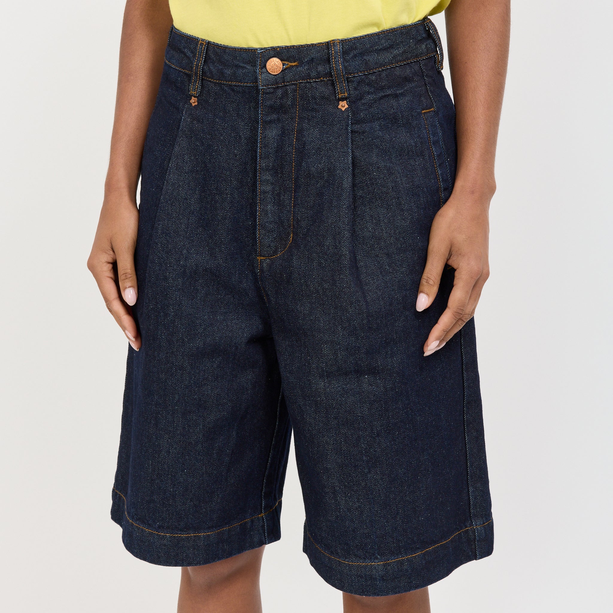 Womens Chino Short Indigo Denim - Image 5