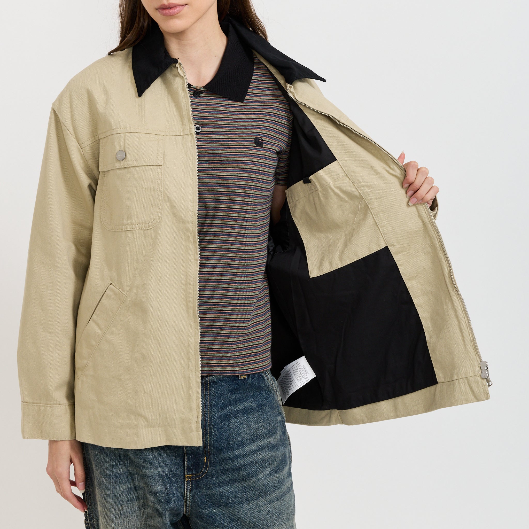 Womens Dana Jacket Barchan/Black Rinsed - Image 6