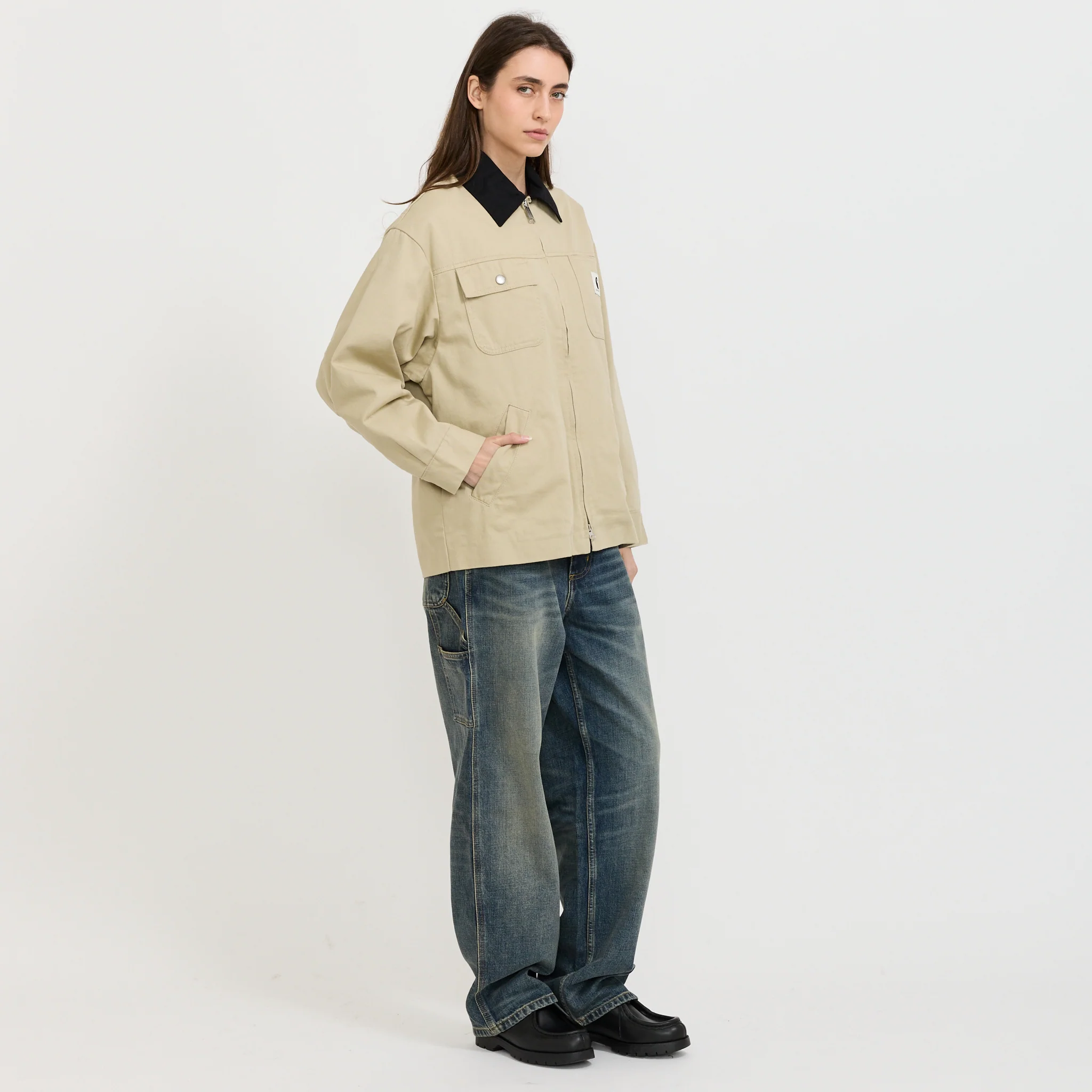 Womens Dana Jacket Barchan/Black Rinsed - Image 8