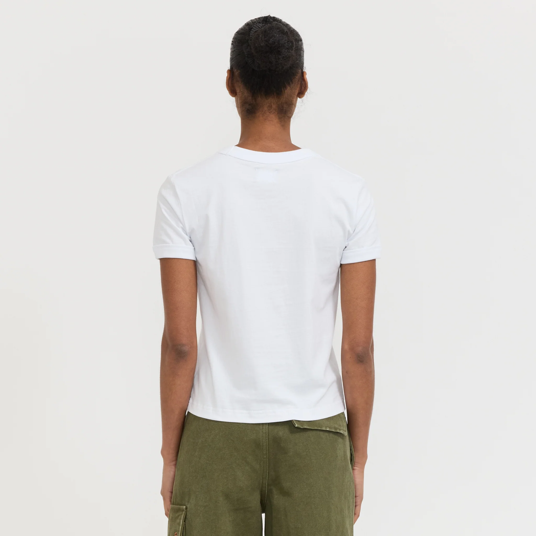 Womens Fly Economy Tee White - Image 4