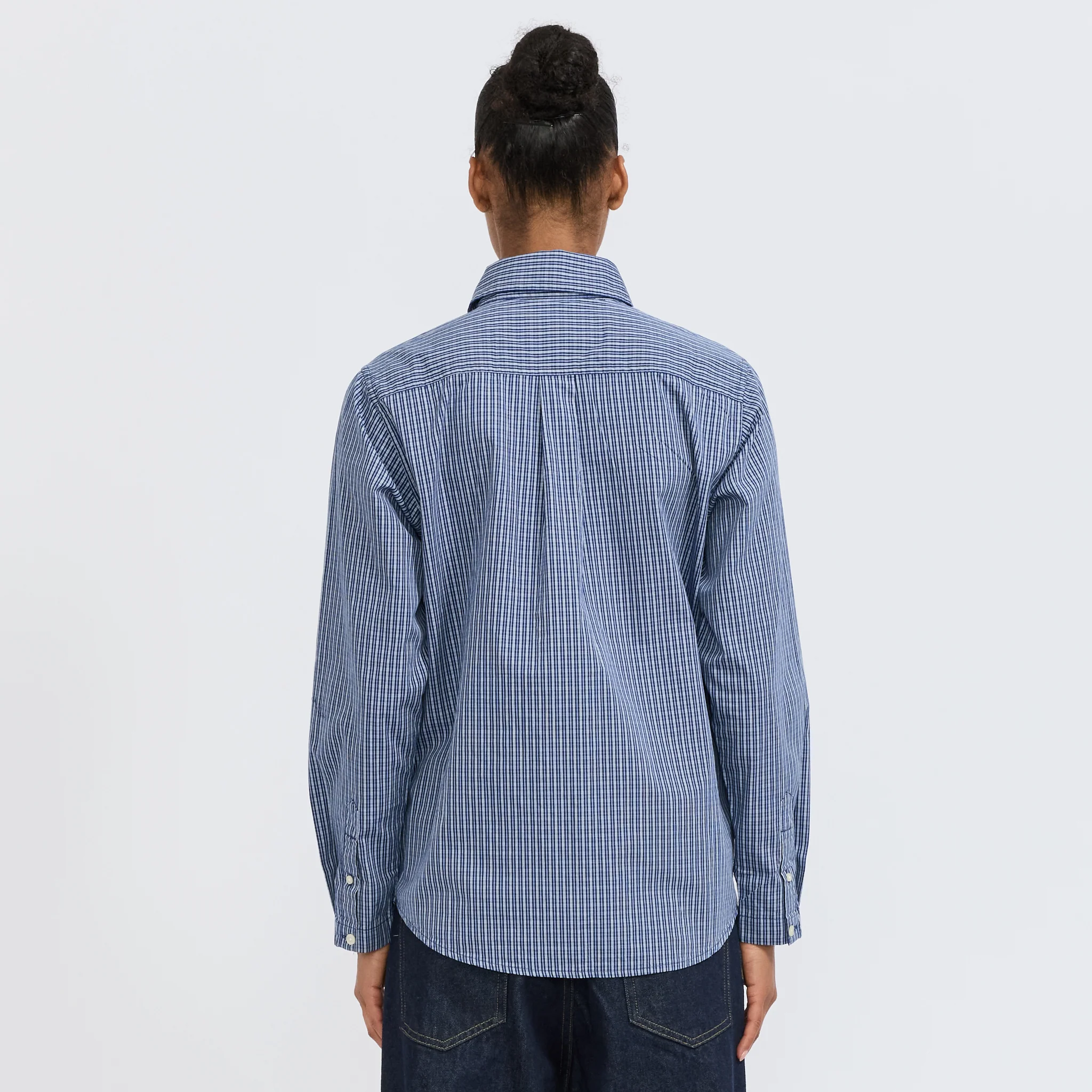 Womens L/S Groff Shirt Groff Check/Blue - Image 4