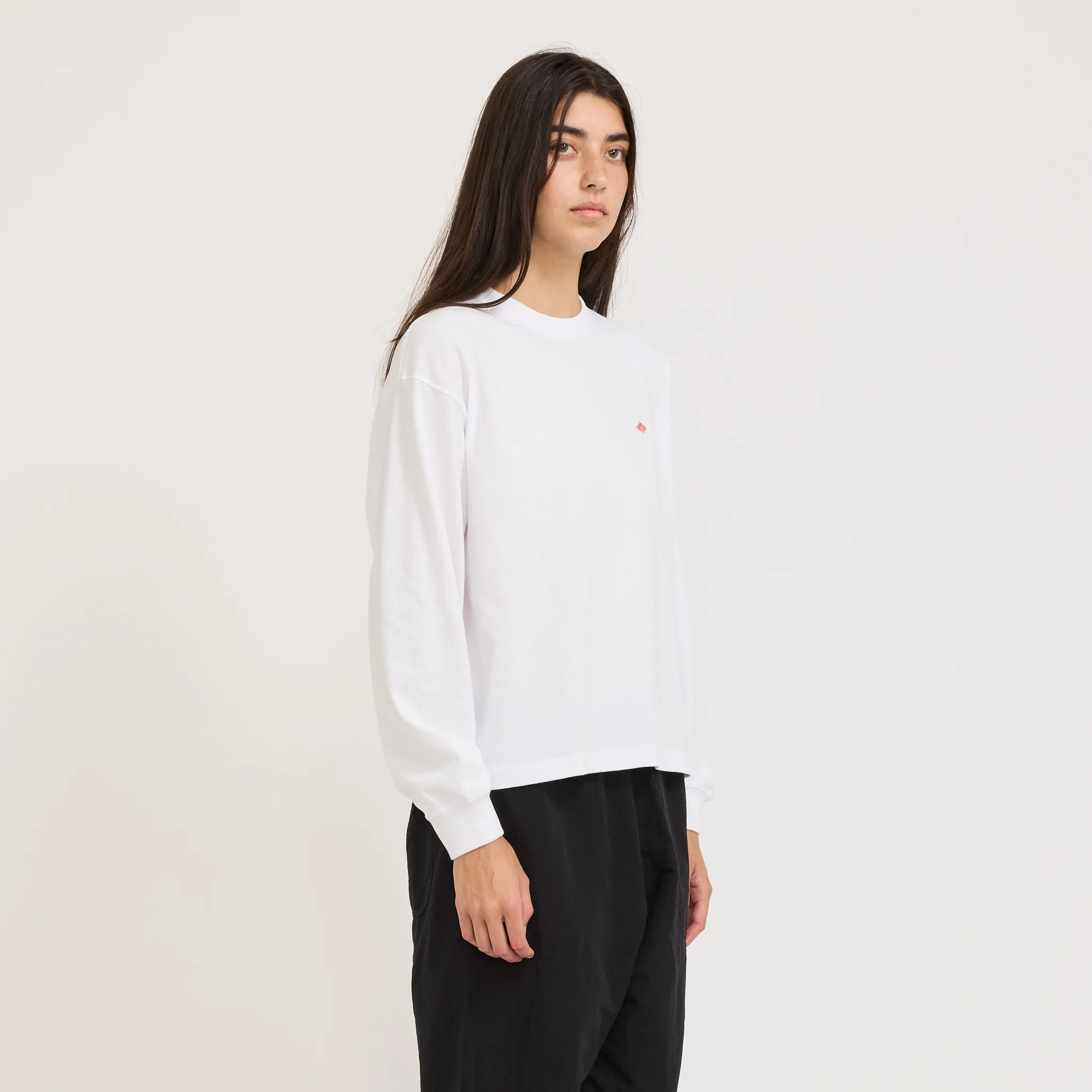 Womens Long Sleeve T-Shirt White - Image 3