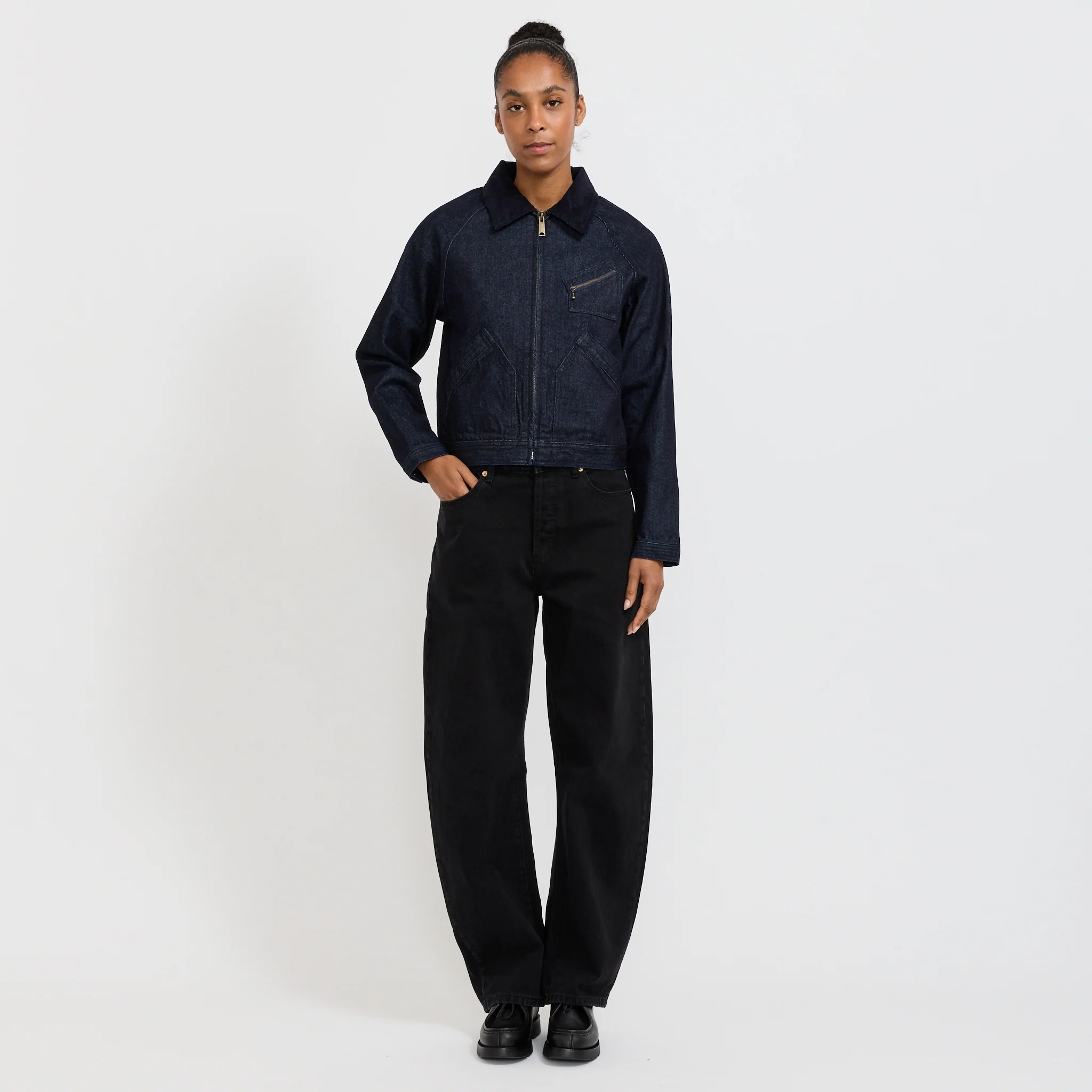 Womens Ranch Jacket Indigo Denim - Image 2