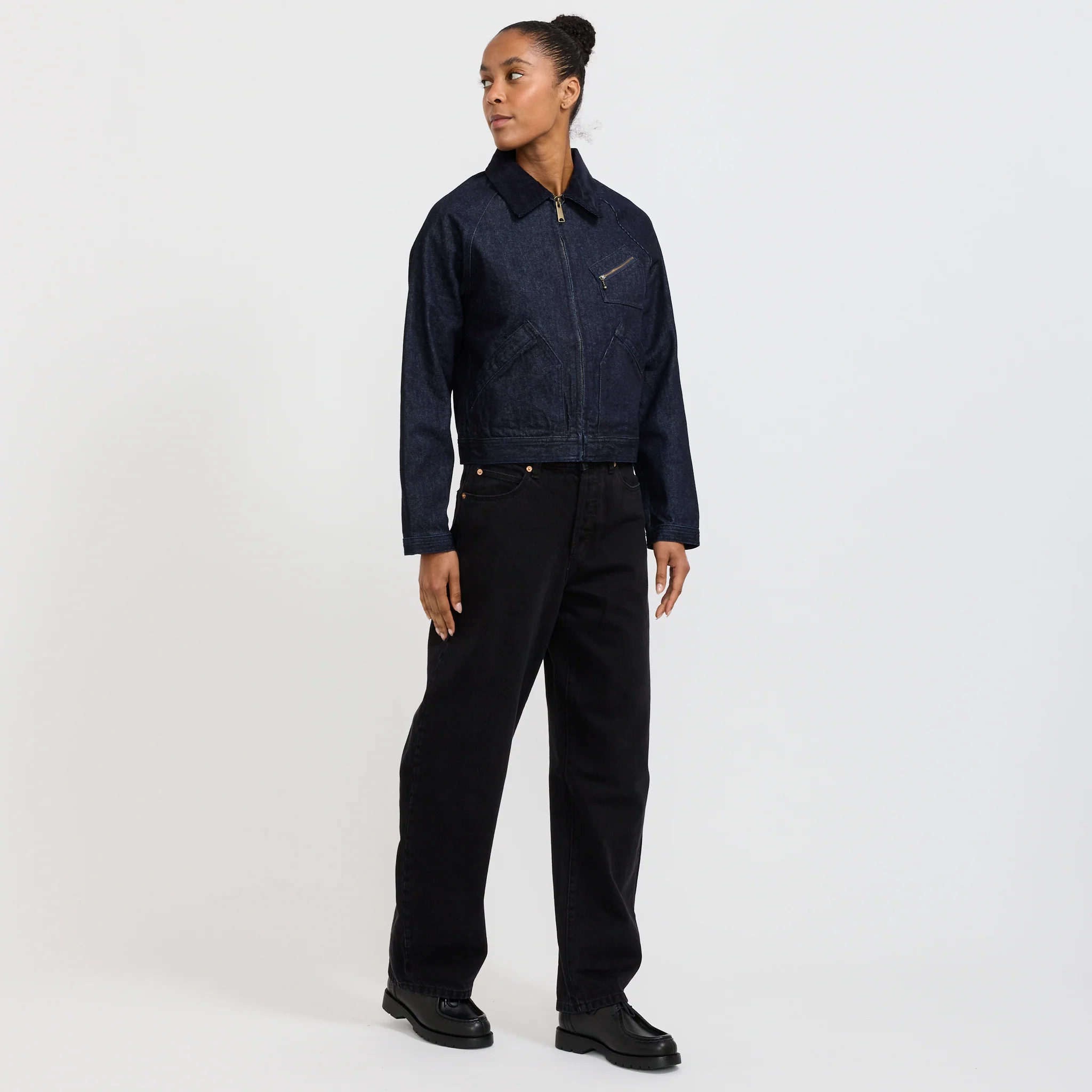 Womens Ranch Jacket Indigo Denim - Image 6