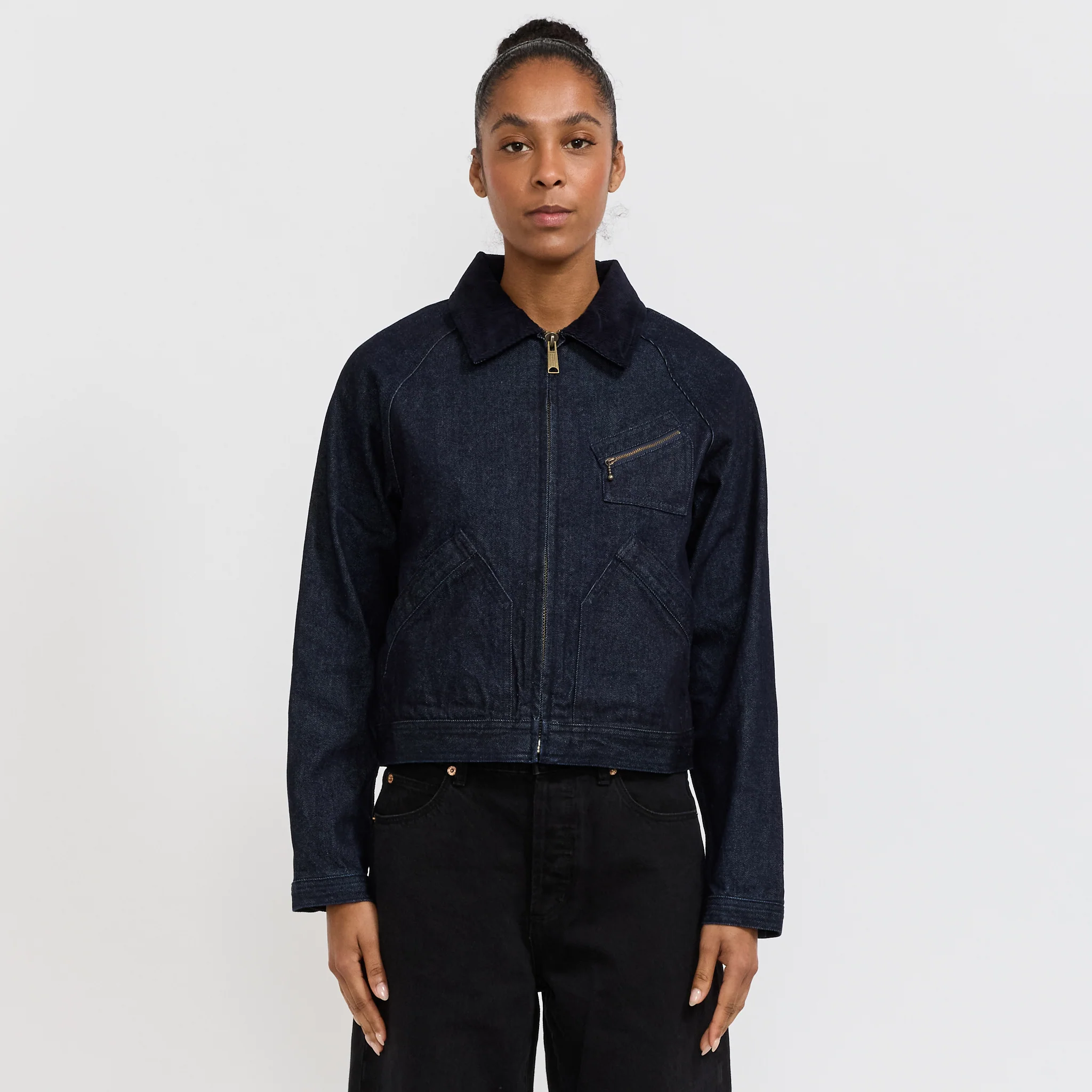 Womens Ranch Jacket Indigo Denim - Image 7