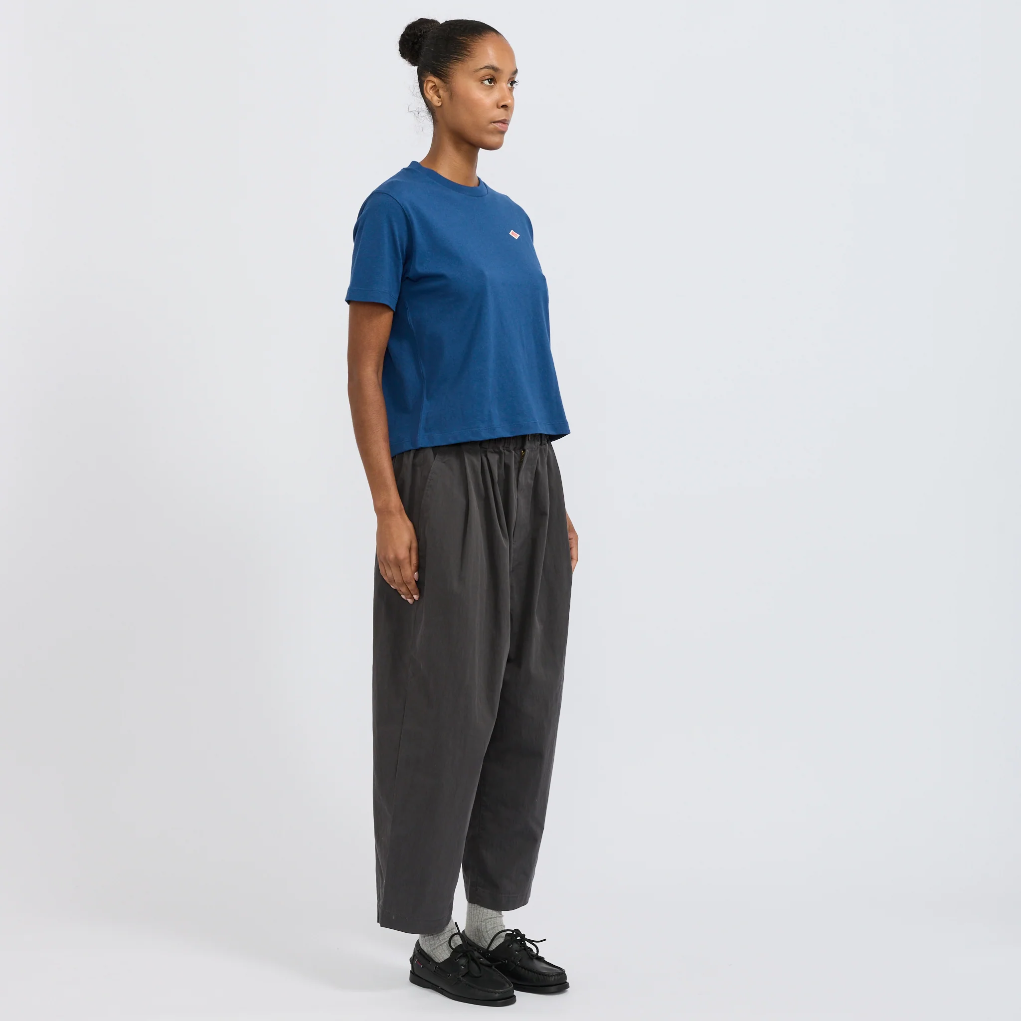 Womens Short T-Shirt Navy - Image 2
