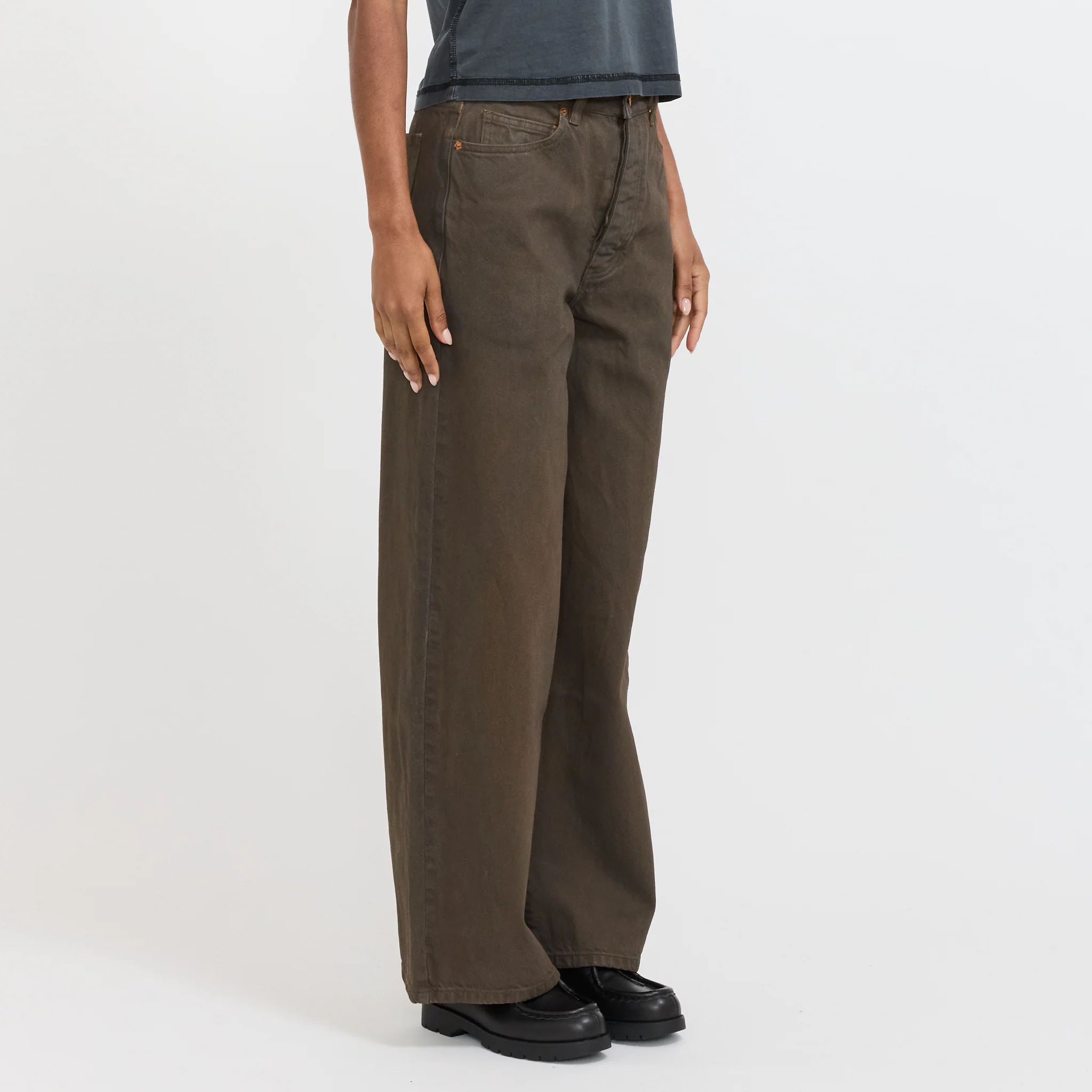 Womens Wale Jeans Mud Wash - Image 3