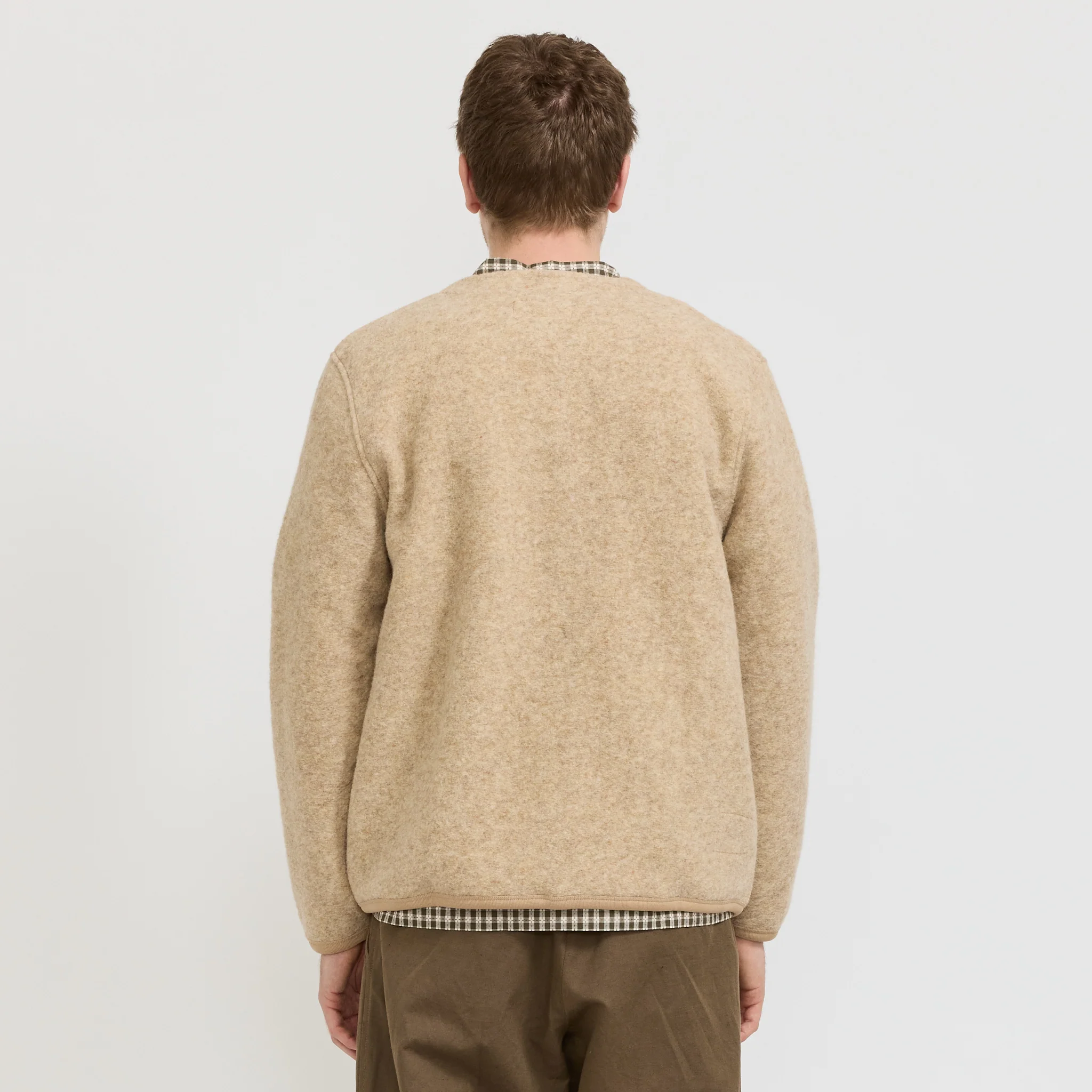 Wool Fleece Cardigan Fawn - Image 4
