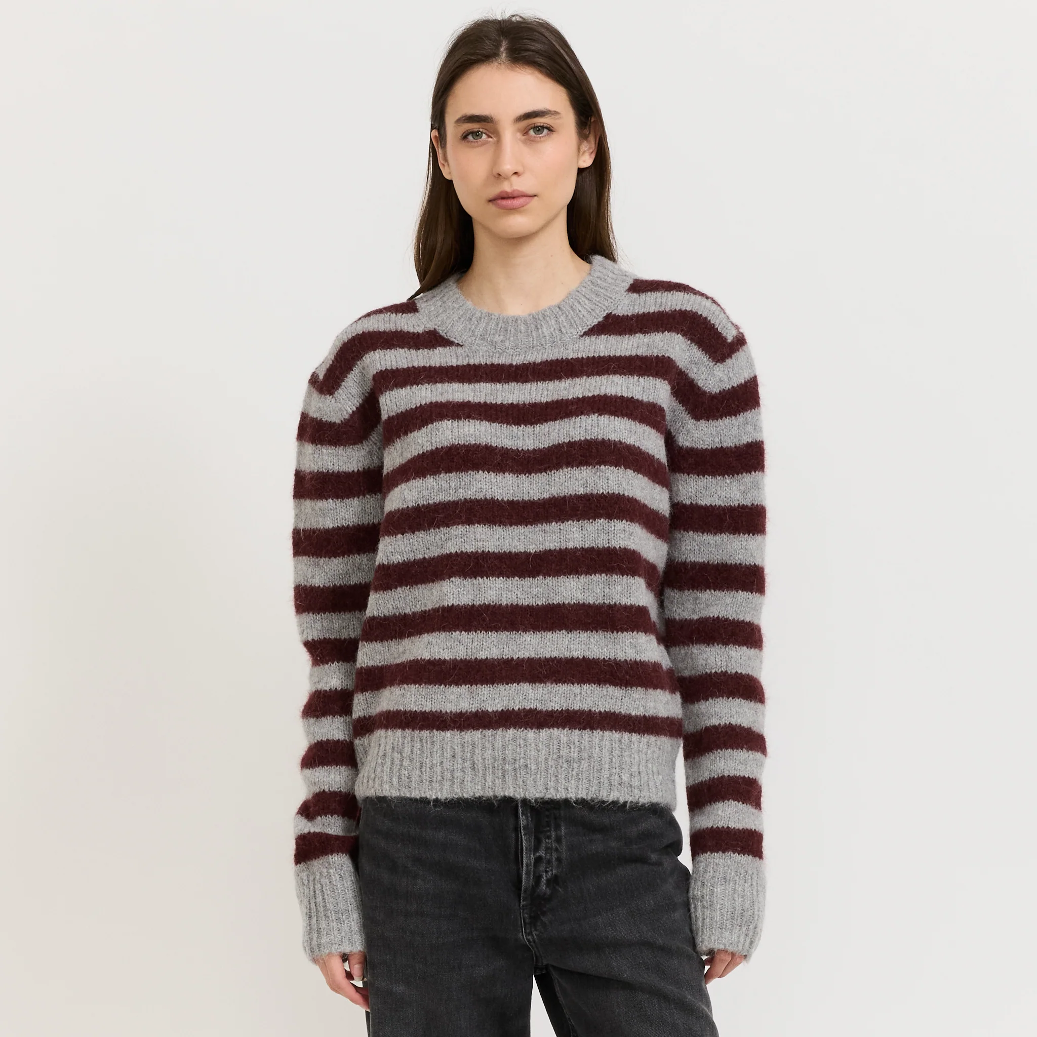 Wool Stripe Alpaca Knit Partridge - Image 3