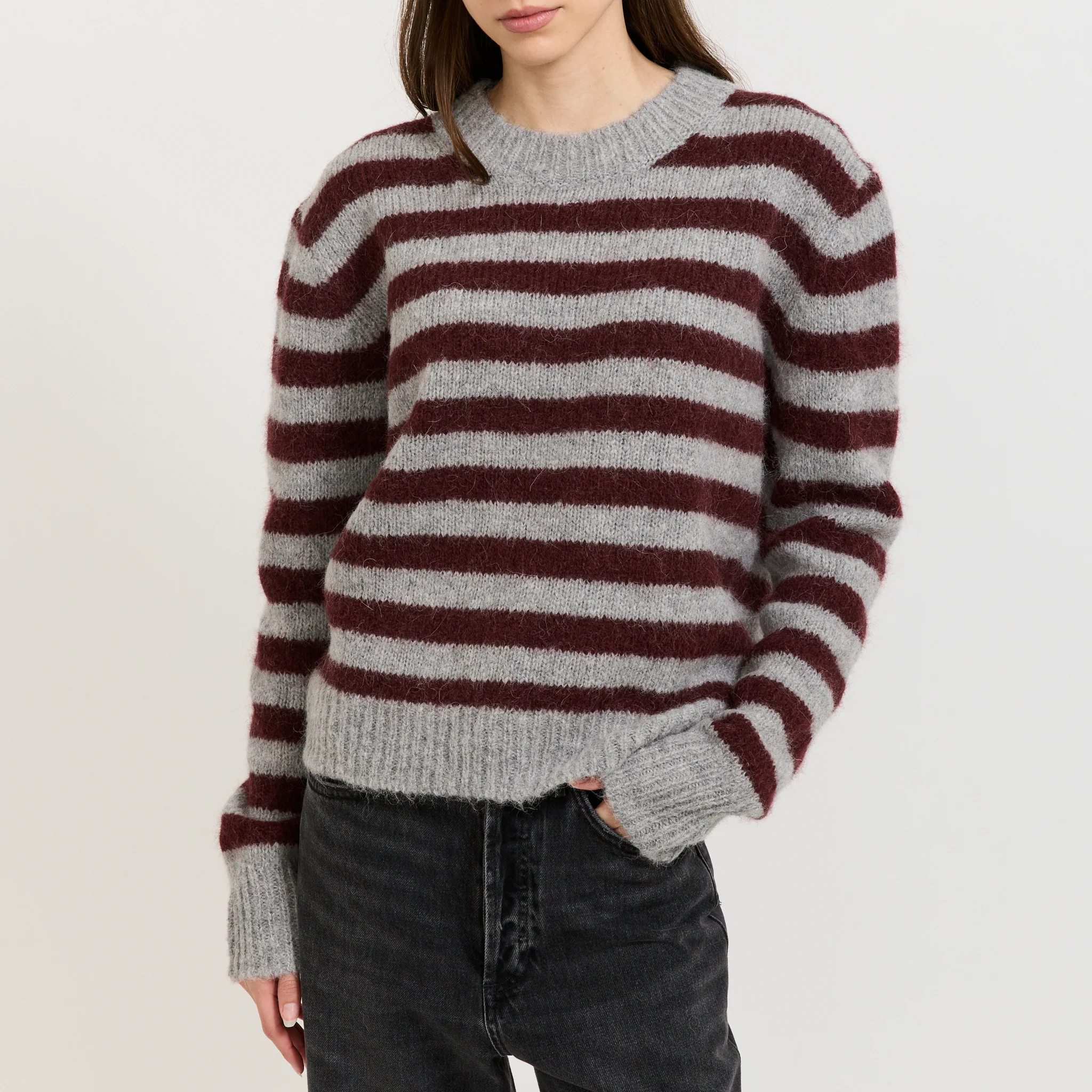 Wool Stripe Alpaca Knit Partridge - Image 5