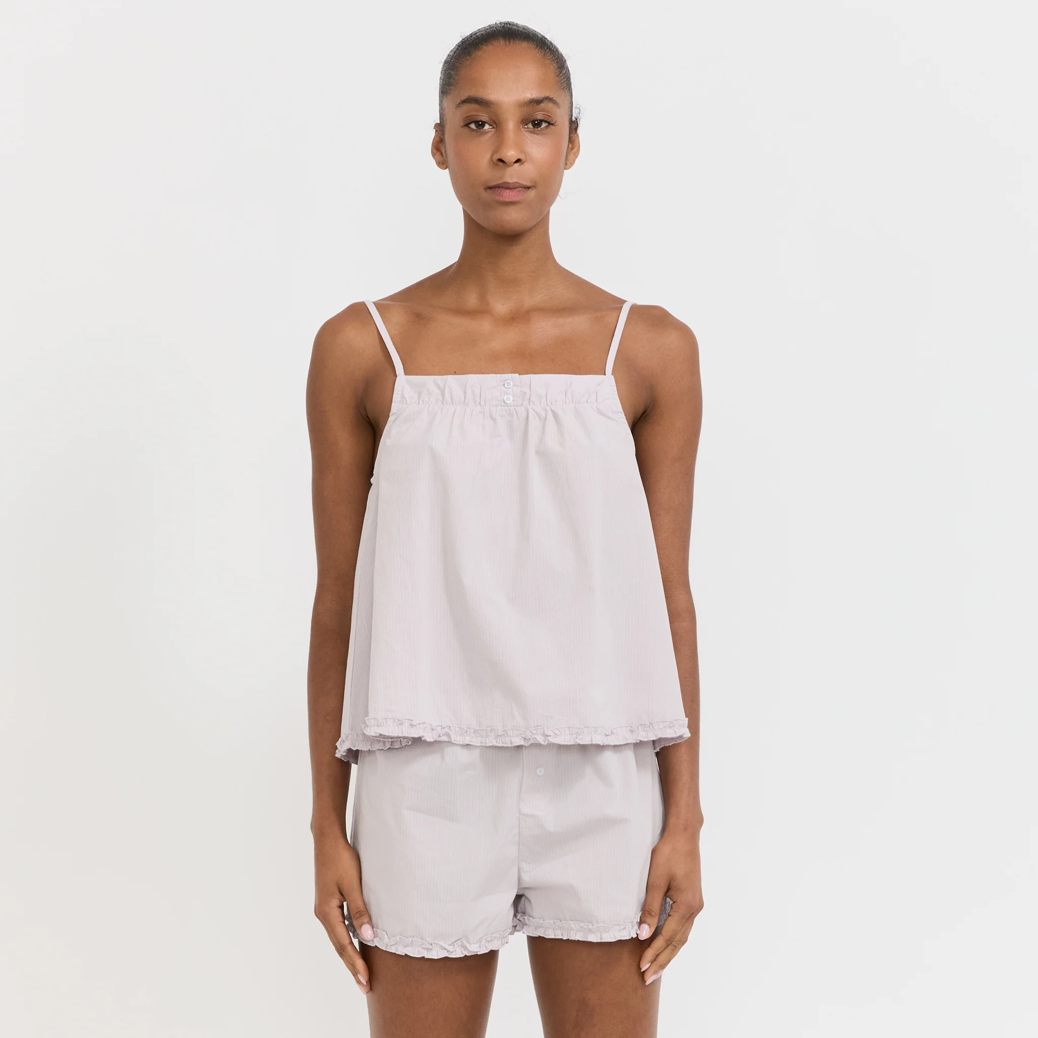 Yoke Set Lilac Stripe
