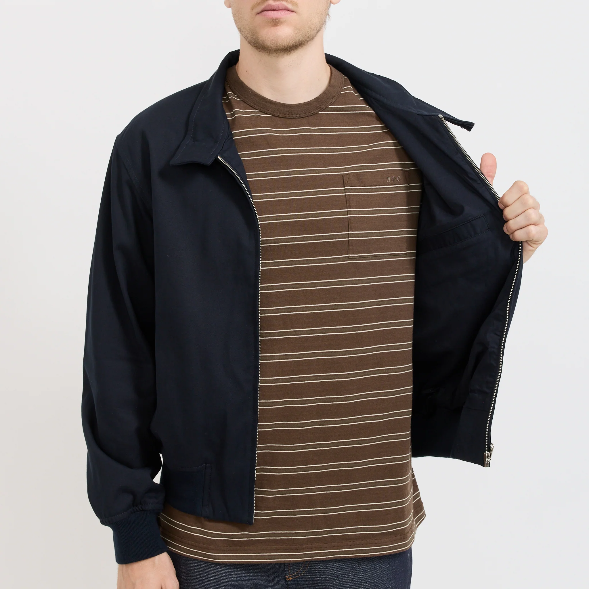 Zip Jacket Dark Navy - Image 6
