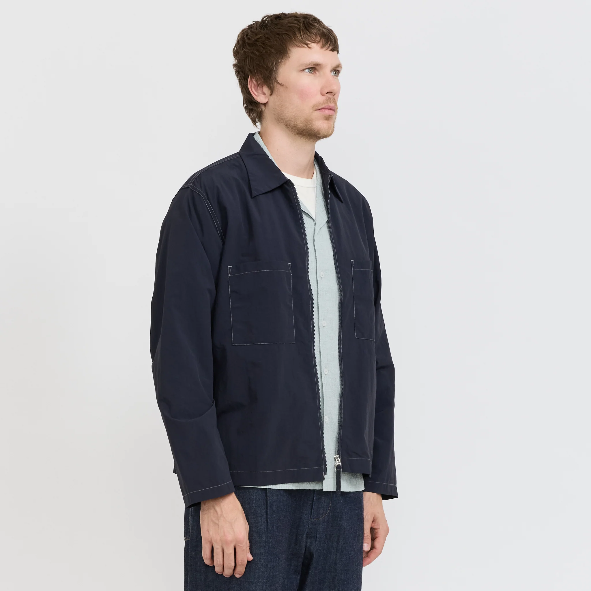 Zip Too Shirt Navy - Image 3